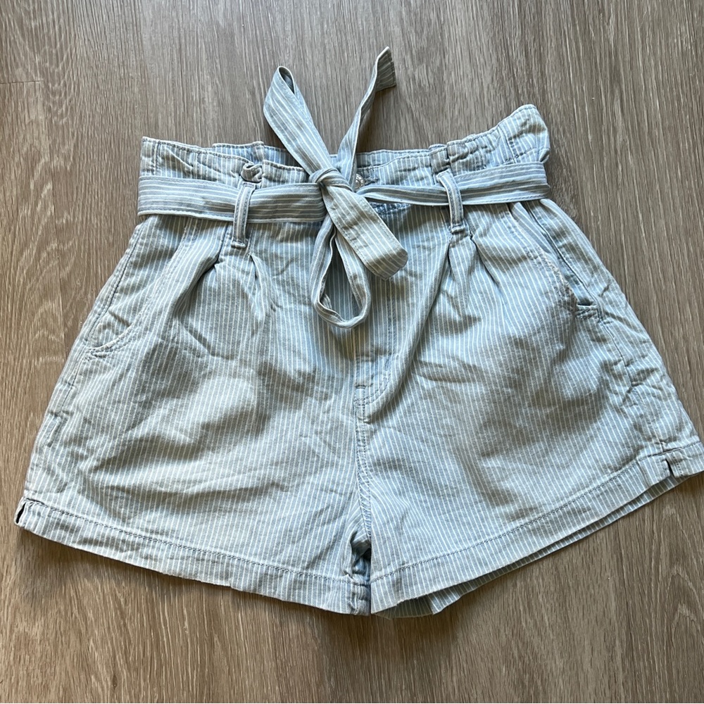American Eagle Denim Striped Shorts